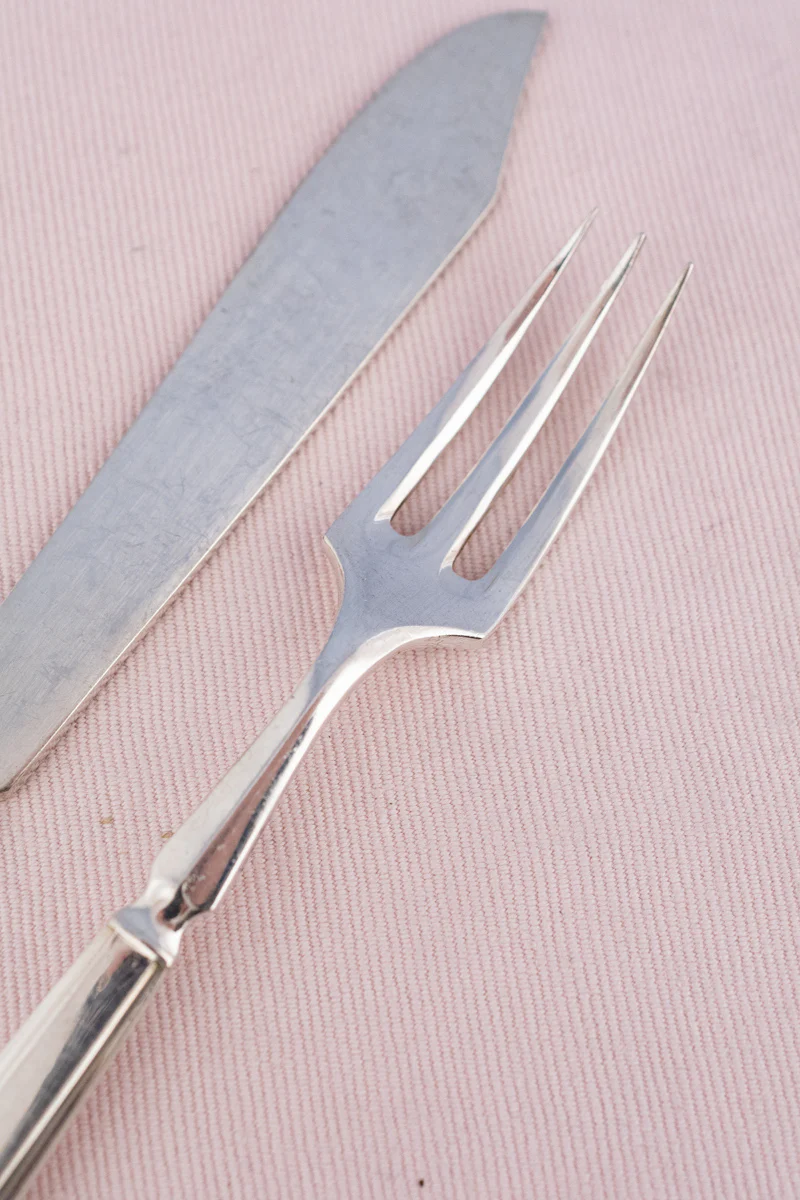 Vintage Silverplate Cunard White Star Line Fork & Knife Set - Image 6